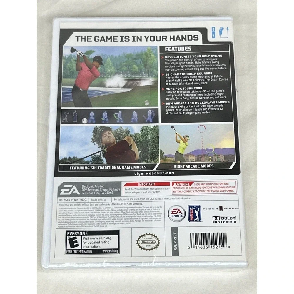 EA Sports Tiger Woods PGA Tour 07 Nintendo Wii New Factory Sealed Golf Game